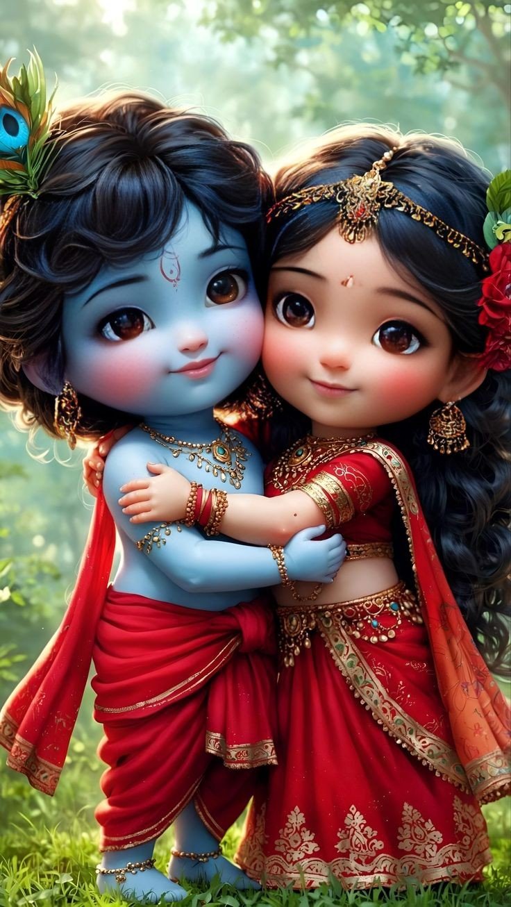 cute radha krishna wallpaper hd