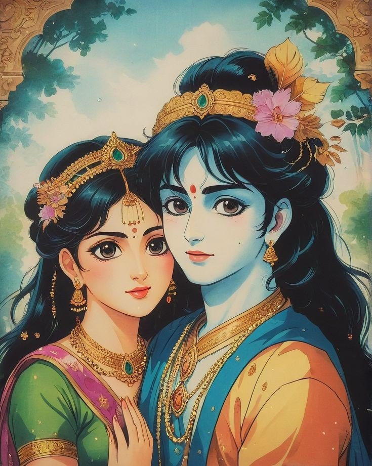 little radha krishna wallpaper