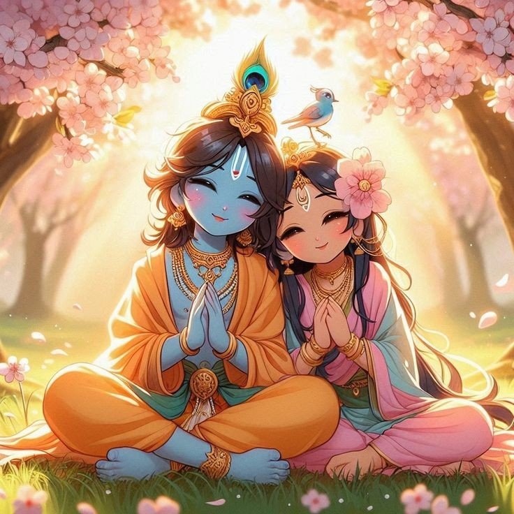 little radha krishna wallpaper