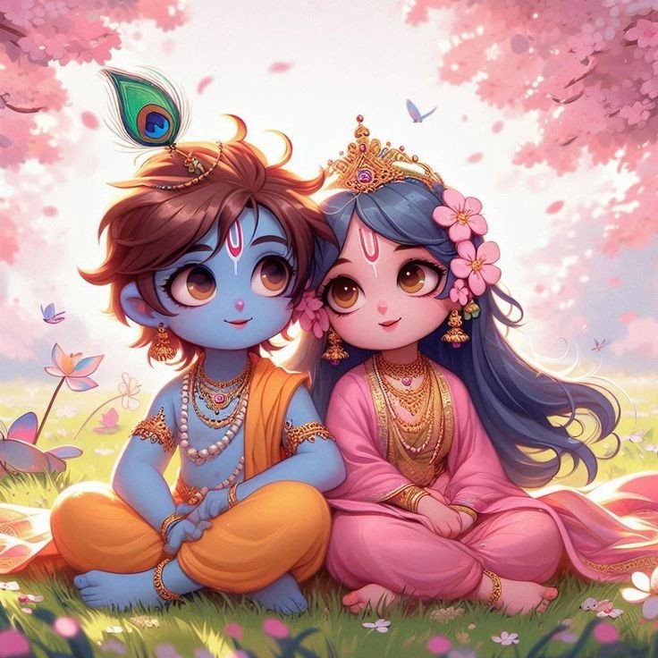 little radha krishna wallpaper