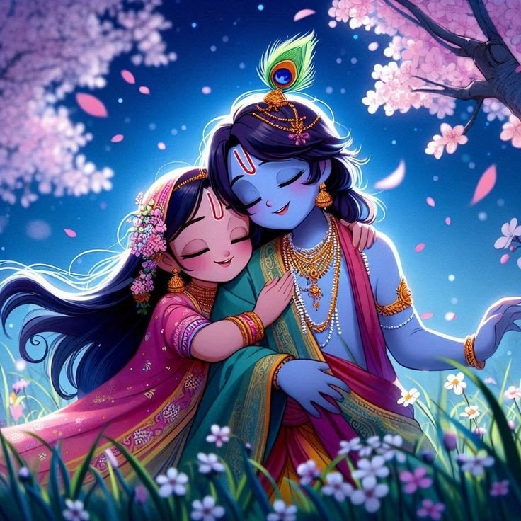 little radha krishna wallpaper