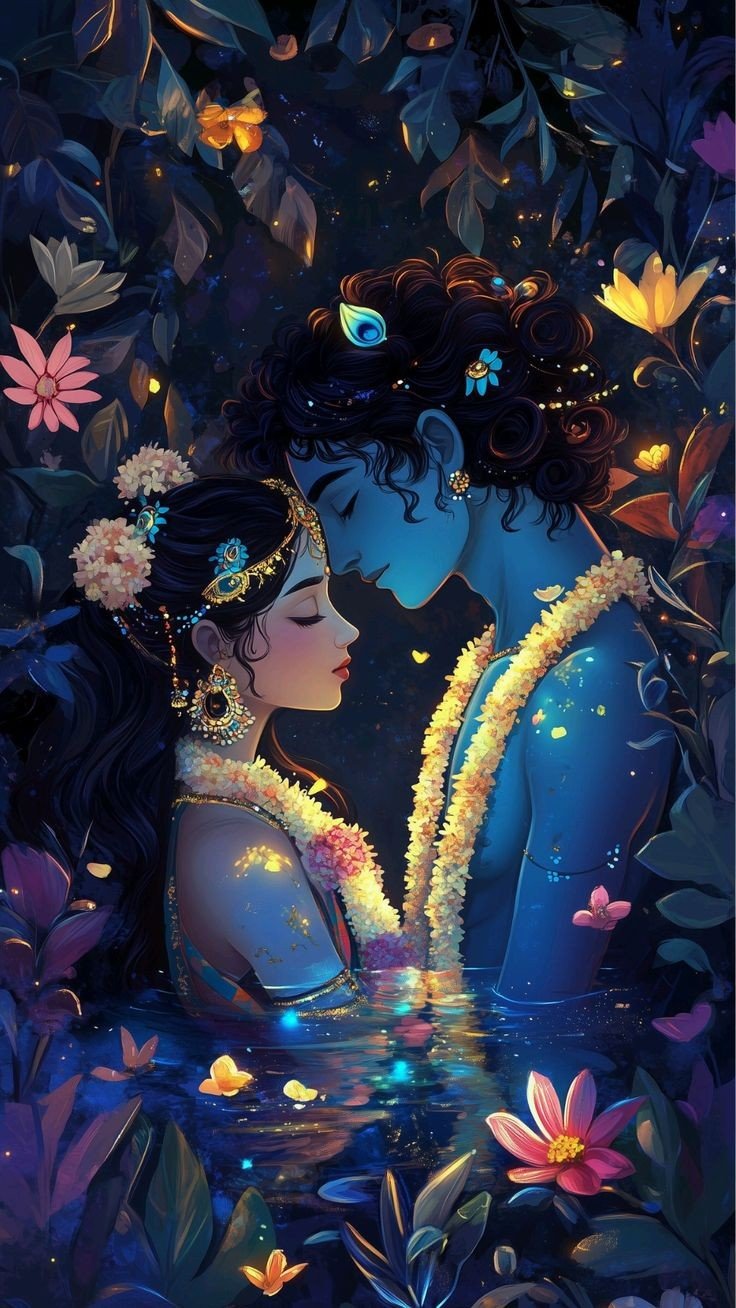 little radha krishna wallpaper