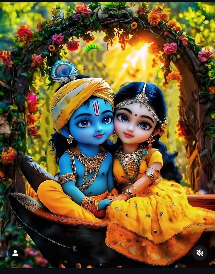 little radha krishna wallpaper