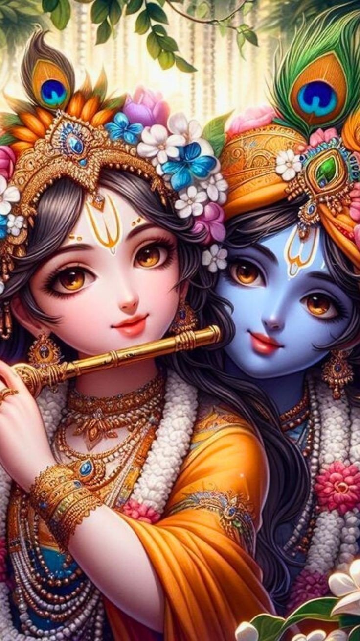 little radha krishna wallpaper