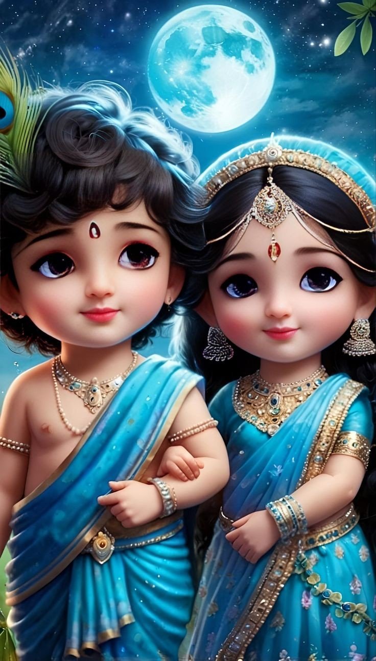 little radha krishna wallpaper