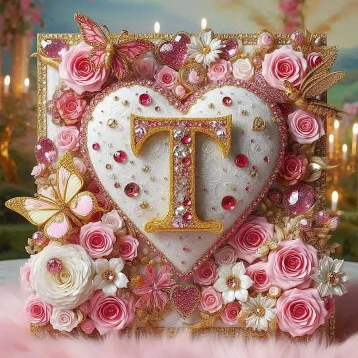 t letter images heart cute
